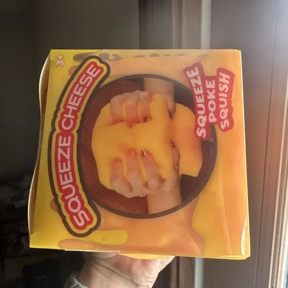 Sunny Days Giggle Zone Large Squeeze Cheese Block Squishy Sensory Fidget Stress